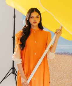 1 Pcs Orange Ombre Arabic Lawn Kaftan Mb-Ea2438Oo 9 Mb Ea24 38Orangee Imanistudio.com
