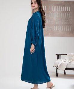 1 Pcs Teal Blue Arabic Lawn Kaftan Mb-Ea2457Tb 10 Mb Ea24 57Teala Imanistudio.com
