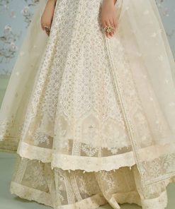 Luxury Formal Off-White Embroidered Bomber Chiffon Outfit Mbsf-Ea2436Ow 17 Sf Ea2436Whited Imanistudio.com