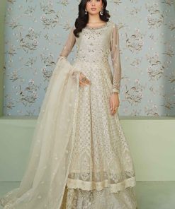 Luxury Formal Off-White Embroidered Bomber Chiffon Outfit Mbsf-Ea2436Ow 19 Sf Ea2436Whitee Imanistudio.com