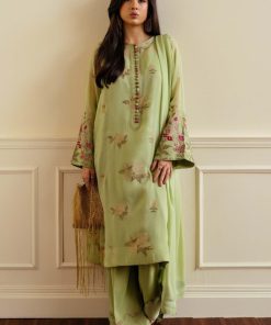 Zara Shahjahan 3Pcs Pistachio Georgette Chiffon Suit ZSZC-1996PG
