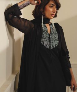 Zara Shahjahan 3Pcs Black Georgette Chiffon Suit Zszc-1997Jb 7 Zc 1997A Imanistudio.com