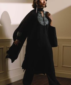 Zara Shahjahan 3Pcs Black Georgette Chiffon Suit Zszc-1997Jb 8 Zc 1997D Imanistudio.com
