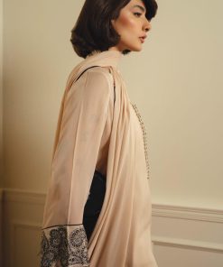 Zara Shahjahan 3Pcs Beige Georgette Chiffon Suit Zszc-1999Bb 9 Zc 1999B Imanistudio.com