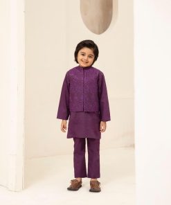 Boys 3pcs 100% Fine Cotton Suit IMIST-S24EF1-07Plum