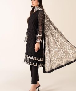 Luxury Pret Black Bomber Chiffon Embroidered Suit Mbdw-Mn24110Bw 19 Dw Mn2410Rblkj Imanistudio.com