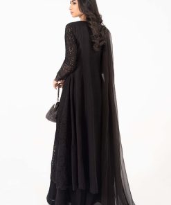 Luxury Pret Black Cotton Lawn Embroidered Suit Mbdw-Mn2411Jb 12 Dw Mn2411Blacke Imanistudio.com
