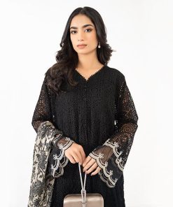 Luxury Pret Black Bomber Chiffon Embroidered Suit Mbdw-Mn24110Bw 16 Luxury Pret Black Bomber Chiffon Embroidered Suit Mbdw-Mn24110Bw