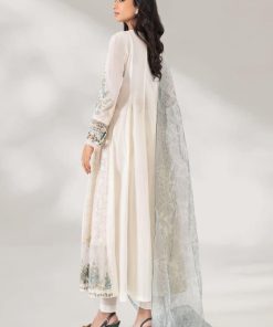 Luxury Pret Off-White/ Ferozi Cotton Lawn Embroidered Suit Mbdw-Ef2408Wf 10 Dwpf2408Whta Imanistudio.com