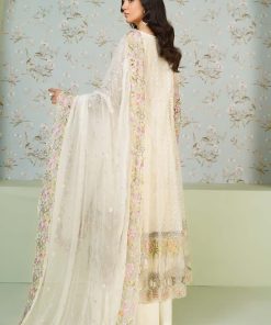 Luxury Formal Off-White Embroidered Organza Outfit Mbsf-Ea2416Ow 14 Sfea2416Whta Imanistudio.com