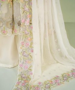 Luxury Formal Off-White Embroidered Organza Outfit Mbsf-Ea2416Ow 12 Sfea2416Whtc Imanistudio.com