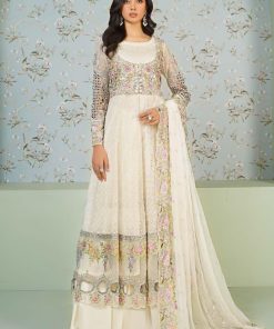 Luxury Formal Off-White Embroidered Organza Outfit MBSF-EA2416OW