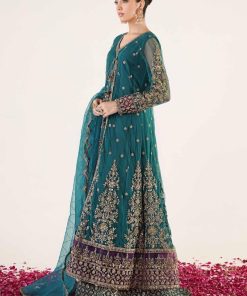 Luxury Formal Teal Blue Embroidered Net Outfit Mbsf-Ea2403Tb 10 Sfef2403Tealh Imanistudio.com
