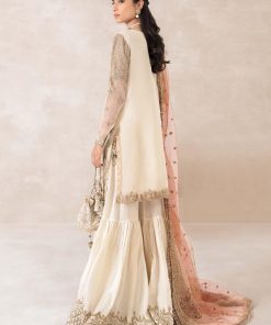 Luxury Formal Off-White Embroidered Raw Silk Outfit Mbsf-Pf2404Ow 12 Sfpf2404Offwhta Imanistudio.com