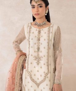 Luxury Formal Off-White Embroidered Raw Silk Outfit Mbsf-Pf2404Ow 9 Sfpf2404Offwhtb Imanistudio.com