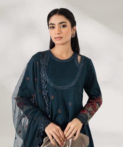 Luxury Pret Teal Dobby Lawn Embroidered Suit Mbdw-Ef2405Tl 10 Dw Pf2405Teal Imanistudio.com