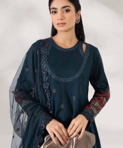 Luxury Pret Teal Dobby Lawn Embroidered Suit Mbdw-Ef2405Tl 11 Dw Pf2405Tealb Imanistudio.com