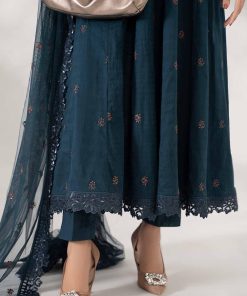 Luxury Pret Teal Dobby Lawn Embroidered Suit Mbdw-Ef2405Tl 13 Dw Pf2405Teald Imanistudio.com
