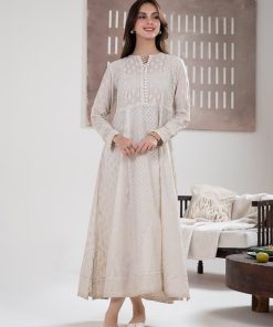 1 Pcs Off-White Paper Cotton Dress MB-EA2425OW
