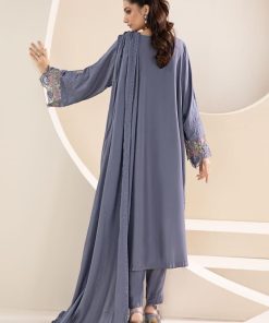 Luxury Pret Blue Ice Embroidered Linen Suit Mbdw-Aw2465Bi 8 Dw W2465Bluea Imanistudio.com