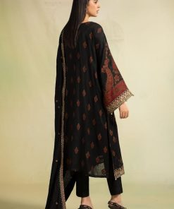 Luxury Pret Black Woven Khadi Suit Mbdw-Aw24107Bm 14 Dww24107Blacka Imanistudio.com