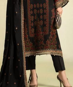 Luxury Pret Black Woven Khadi Suit Mbdw-Aw24107Bm 13 Dww24107Blackd Imanistudio.com