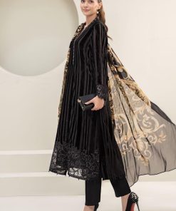 Luxury Pret Black Plush Embroidered Suit Mbdw-Aw24173Bb 7 Dww24173Blackd Imanistudio.com