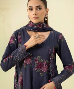 Luxury Pret Dark Blue Khaddar Embroidered Suit Mbdw-Aw2633Dp 8 Dww2433Blue.jpgb Imanistudio.com