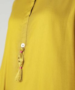 2Pcs Mustard Twill Co-Ord Set Mb-Ws24145Md 13 Mb Ws24 145Mustardd Imanistudio.com