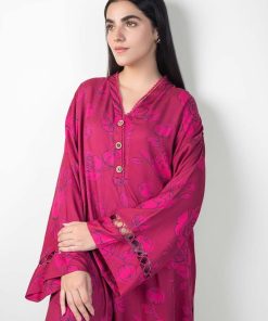 1 Pcs Fucsia Pink Printed Twill Shirt Mb-Ws2443Fp 12 Mb Ws24 43Fuchsiaf Imanistudio.com