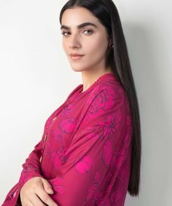 1 Pcs Fucsia Pink Printed Twill Shirt Mb-Ws2443Fp 16 Mb Ws24 43Fuchsiag Imanistudio.com