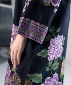 1 Pcs Black Printed Slub Khaddar Shirt Mb-Ws2446Bk 15 Mb Ws24 46Blackd Imanistudio.com