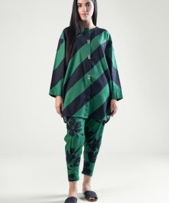 2Pcs Green Printed Khaddar Co-Ord Set MB-WS2461GB