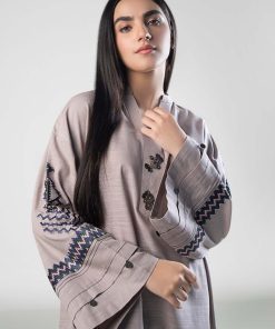 1 Pcs Grey Slub Khaddar Shirt Mb-Ws2436Gr 12 Mb Ws2436Graye Imanistudio.com
