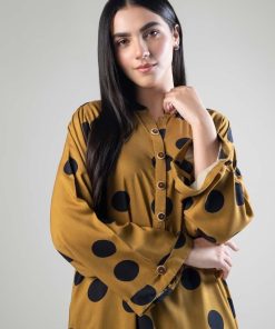 2 Pcs Mustard Printed Herringbone Co-Ord Set Mb-Ws2449Mb 13 Mb Ws2449Mustarde Imanistudio.com