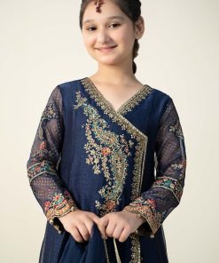 Mariab Dark Blue Embroidered Paper Cotton Suit Mbkd-Aw2422Db 9 Mkd W2422Blueb Imanistudio.com