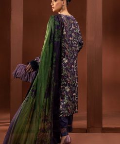 Luxury Formal Nightshade Blue Printed Pure Charmeuse Silk Suit Mbsf-Pf2405Nb 14 Mps Pf2405A Imanistudio.com