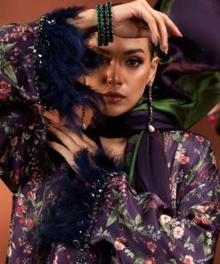 Luxury Formal Nightshade Blue Printed Pure Charmeuse Silk Suit Mbsf-Pf2405Nb 13 Mps Pf2405C Imanistudio.com