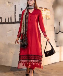 Luxury Pret Red Cotton Lawn Suit Mbdw-Pf2407Rd 10 Pspf2407Reda Imanistudio.com