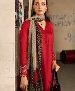Luxury Pret Red Cotton Lawn Suit Mbdw-Pf2407Rd 11 Pspf2407Redb Imanistudio.com