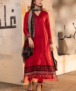 Luxury Pret Red Cotton Lawn Suit Mbdw-Pf2407Rd 12 Pspf2407Redc Imanistudio.com
