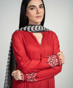 Luxury Pret Red Cotton Lawn Suit Mbdw-Pf2407Rd 14 Pspf2407Rede Imanistudio.com