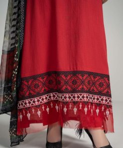 Luxury Pret Red Cotton Lawn Suit Mbdw-Pf2407Rd 15 Pspf2407Redf Imanistudio.com
