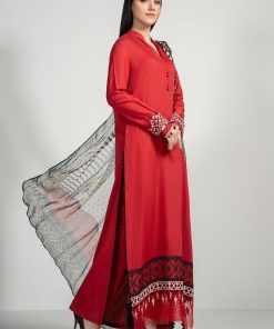 Luxury Pret Red Cotton Lawn Suit Mbdw-Pf2407Rd 16 Pspf2407Redh Imanistudio.com