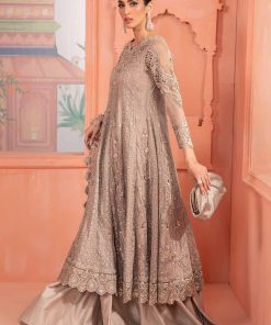 Luxury Formal Taupe Embroidered Net Outfit Mbsf-Pf2403Tg 6 Sfpf2403Grayd Imanistudio.com