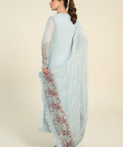 Luxury Formal Ice Blue Embroidered Chiffon Suit Mbcs-Aw24103Ic 14 D 3 Skya Imanistudio.com