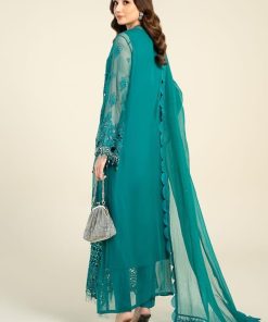 Luxury Formal Teal Embroidered Chiffon Suit Mbcs-Aw241053Tl 12 D 5 Greena Imanistudio.com