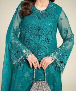 Luxury Formal Teal Embroidered Chiffon Suit Mbcs-Aw241053Tl 10 D 5 Greenc Imanistudio.com