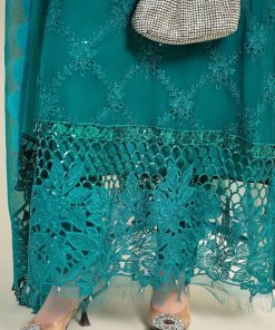 Luxury Formal Teal Embroidered Chiffon Suit Mbcs-Aw241053Tl 11 D 5 Greend Imanistudio.com