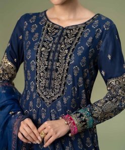 Luxury Pret Ink Blue Linen Embroidered Suit Mbdw-Aw25101Ig 9 Dw W24101Blueb Imanistudio.com